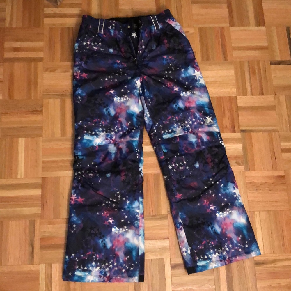 Galaxy Print Ski Pants